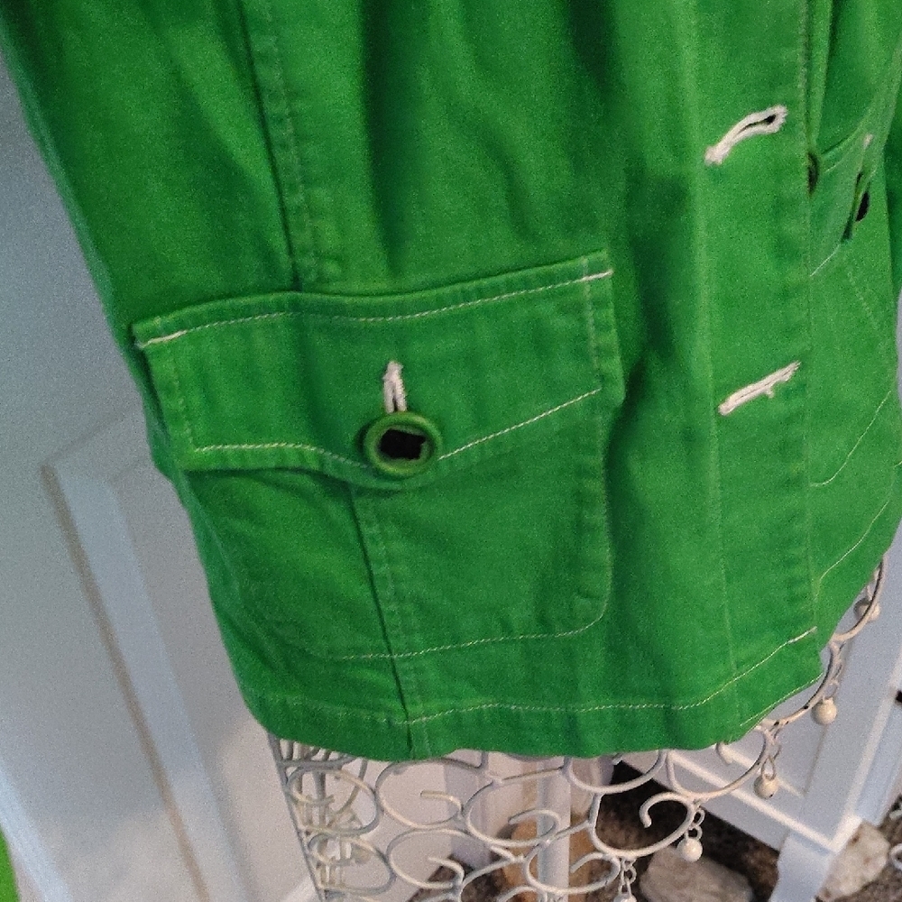 Ruby Rd. Vibrant Green Utility Jacket - Picture 3 of 5